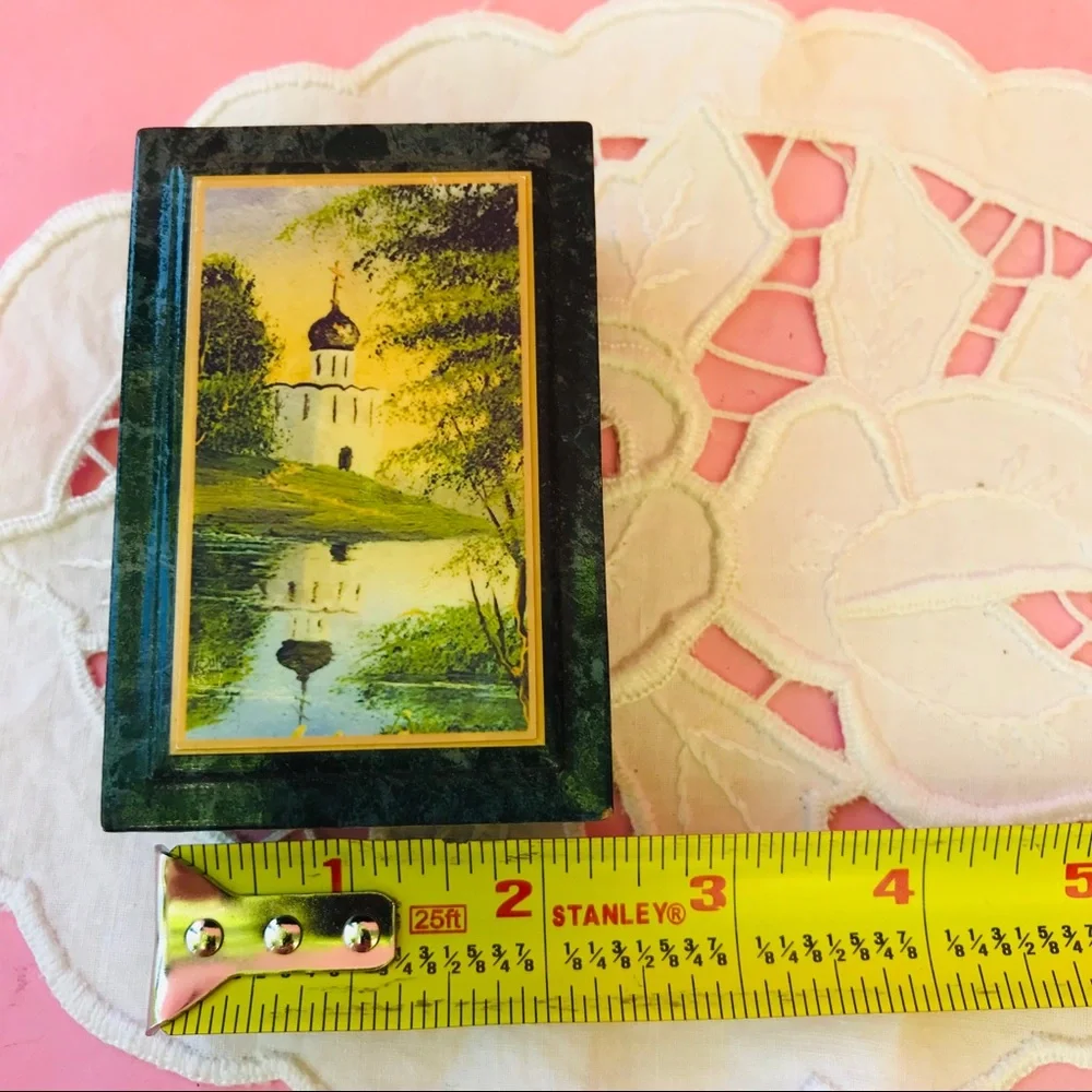 Vintage hand painted jewelry box